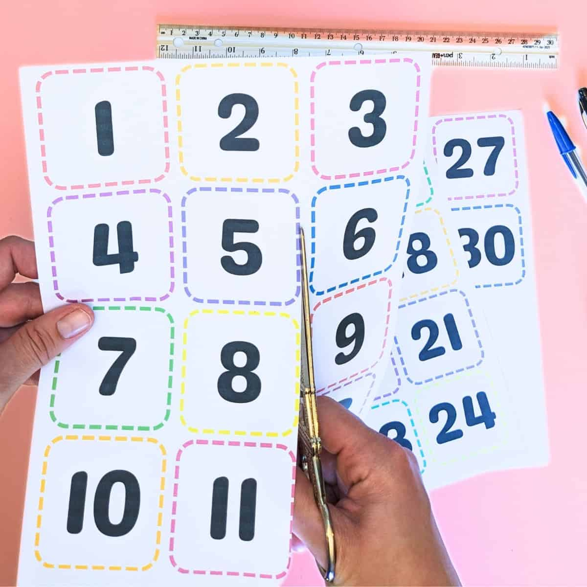Free Printable Calendar Numbers 1-31 with FREE Printable Calendar Numbers Preschool