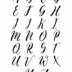 Free Printable Calligraphy Set For Beginners regarding Free Printable Calligraphy Alphabet Letters