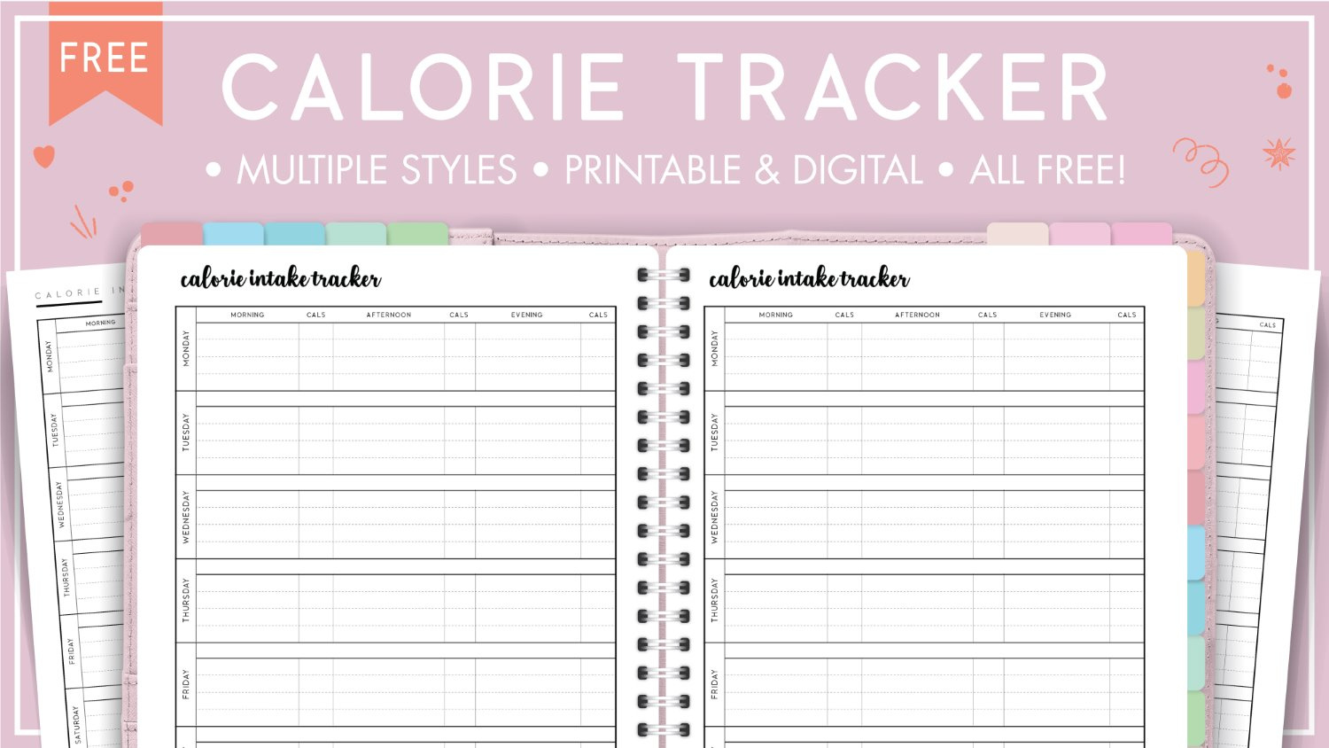 Free Printable Calorie Tracker - World Of Printables pertaining to Free Printable Calorie Tracker Chart