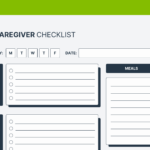 Free Printable Caregiver Daily Checklist Template intended for FREE Printable Caregiver Forms For Elderly