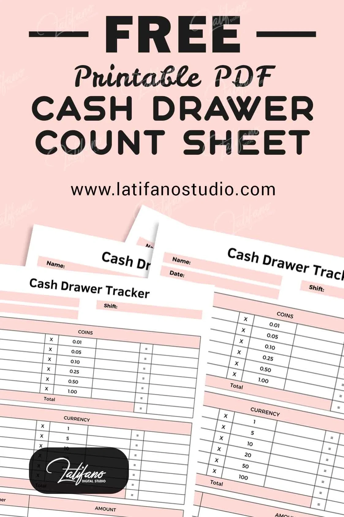 Free Printable Cash Drawer Count Sheet Pdf - Free Download for Free Printable Cash Drawer Balance Sheet