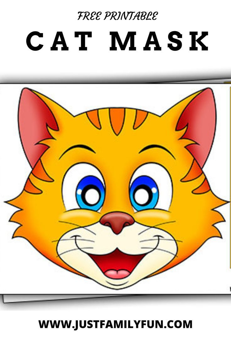 Free Printable Cat/Kitten Paper Mask | Justfamilyfun for FREE Printable Cat Mask Template