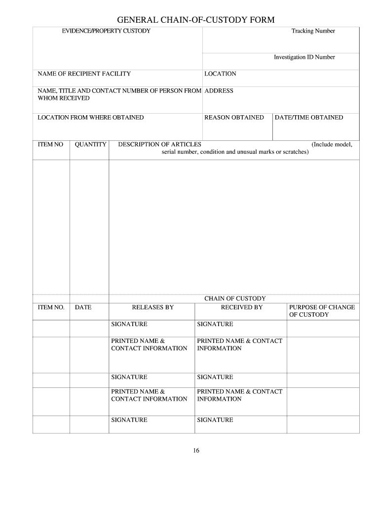 Free Printable Chain Of Custody Form: Fill Out &amp;amp; Sign Online | Dochub with regard to FREE Printable Chain of Custody Form