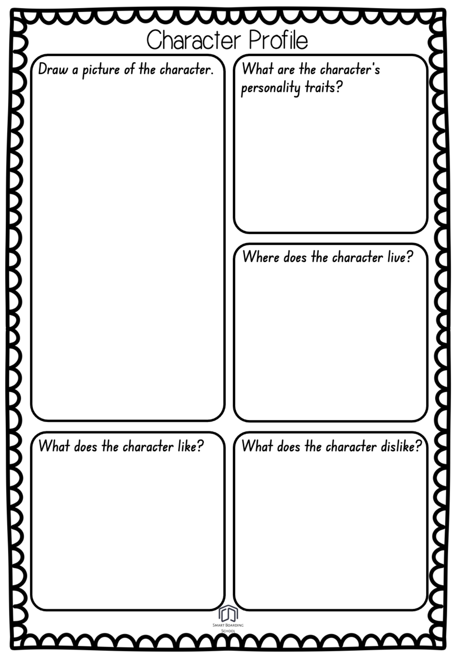 Free Printable Character Profile For Writing with Free Printable Character Profile Template