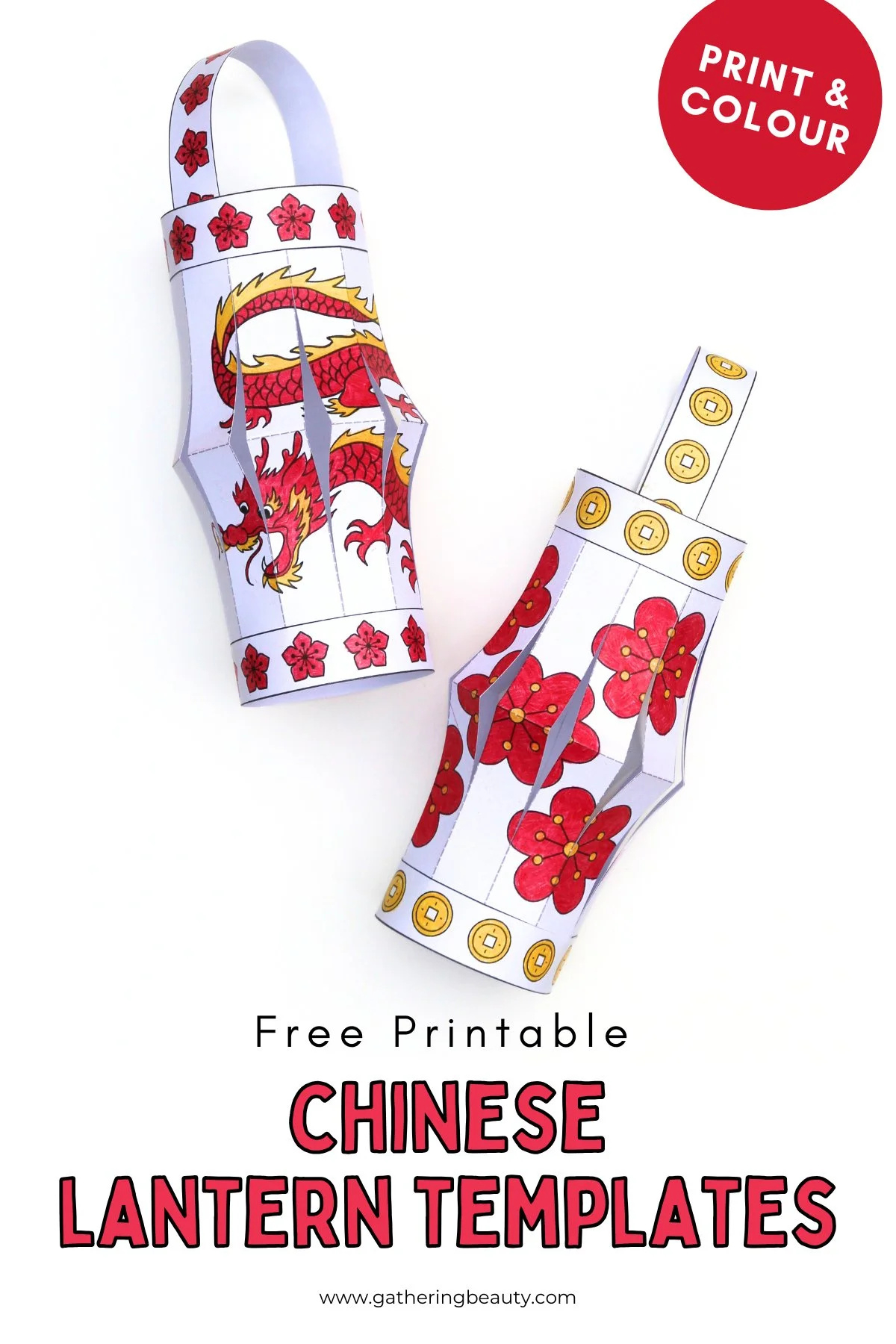 Free Printable Chinese Lantern Templates — Gathering Beauty intended for FREE Printable Chinese Paper Lantern Templates