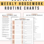 Free Printable Chore Chart For Adults (And Cleaning Checklist) with Free Printable Chore Chart For Adults