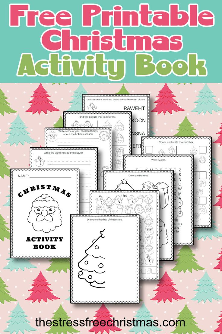 Free Printable Christmas Activity Book - The Stress-Free Christmas for Free Printable Christmas Activity Booklet