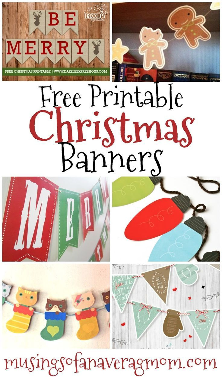 Free Printable Christmas Banners for Free Printable Christmas Bunting Template