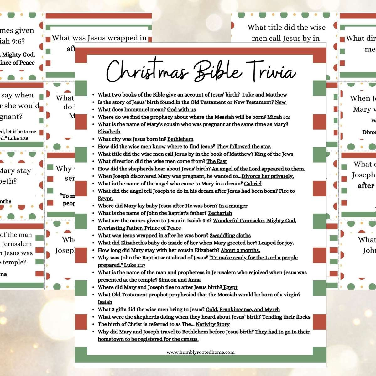 Free Printable Christmas Bible Trivia For The Whole Family! - intended for Free Printable Christmas Bible Trivia With Answers
