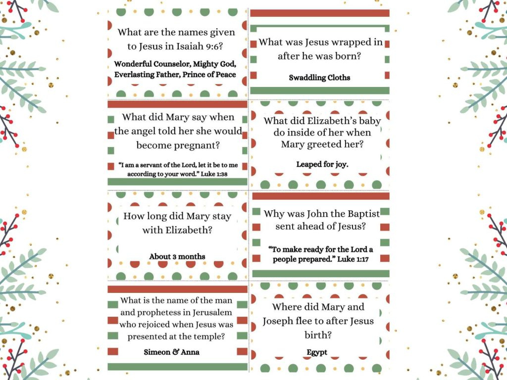 Free Printable Christmas Bible Trivia For The Whole Family! - throughout Free Printable Christmas Bible Trivia With Answers