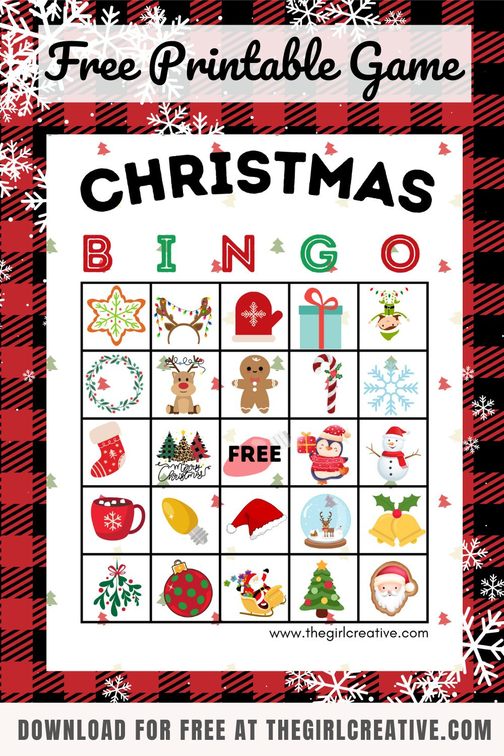 Free Printable Christmas Bingo Cards - The Girl Creative throughout FREE Printable Christmas Bingo For Adults