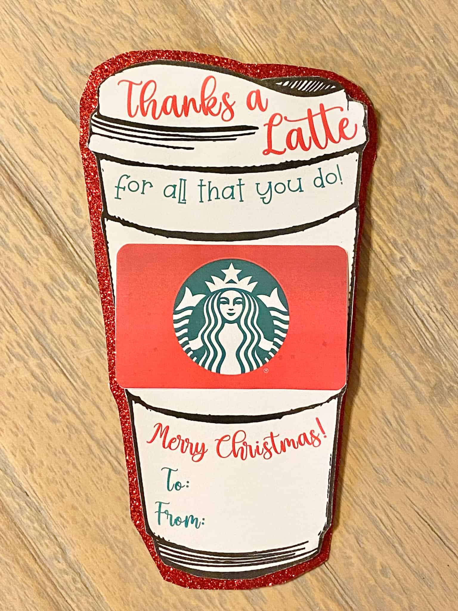 Free Printable Christmas Coffee Gift Card Holder - Kelsey Jane Designs intended for Free Printable Christmas Gift Card Holder