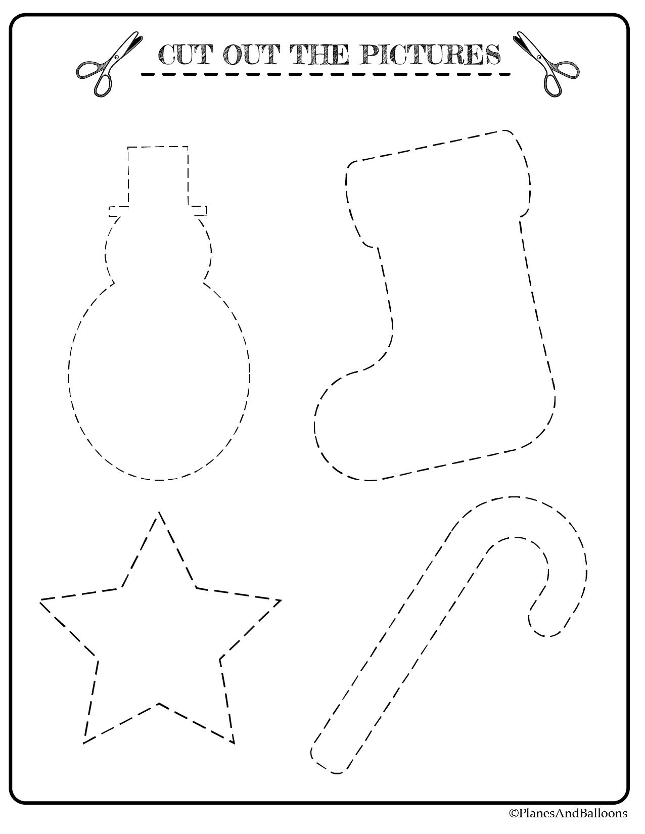 Free Printable Christmas Cutting Activities - Printable Party Favors regarding FREE Printable Christmas Cutting Activities