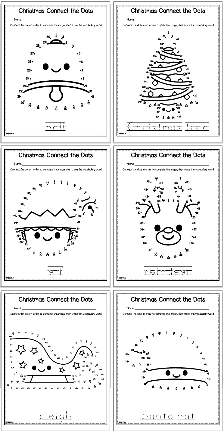 Free Printable Christmas Dot To Dot Worksheets - The Artisan Life throughout Free Printable Christmas Connect The Dots