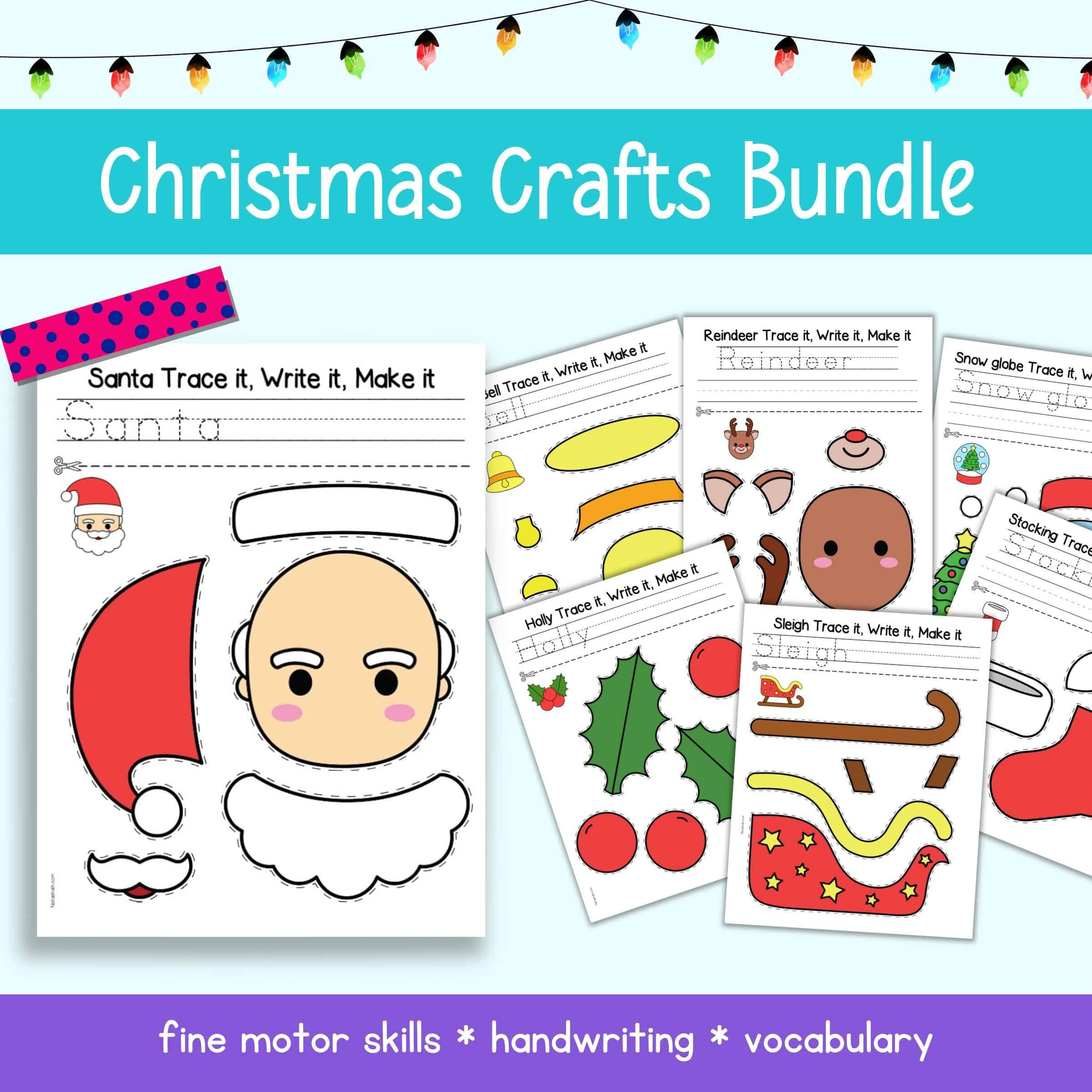 Free Printable Christmas Elf Cut And Paste Craft - The Artisan Life in FREE Printable Christmas Crafts For Preschoolers