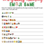 Free Printable Christmas Emoji Game - Play Party Plan intended for FREE Printable Christmas Emoji Game with Answers