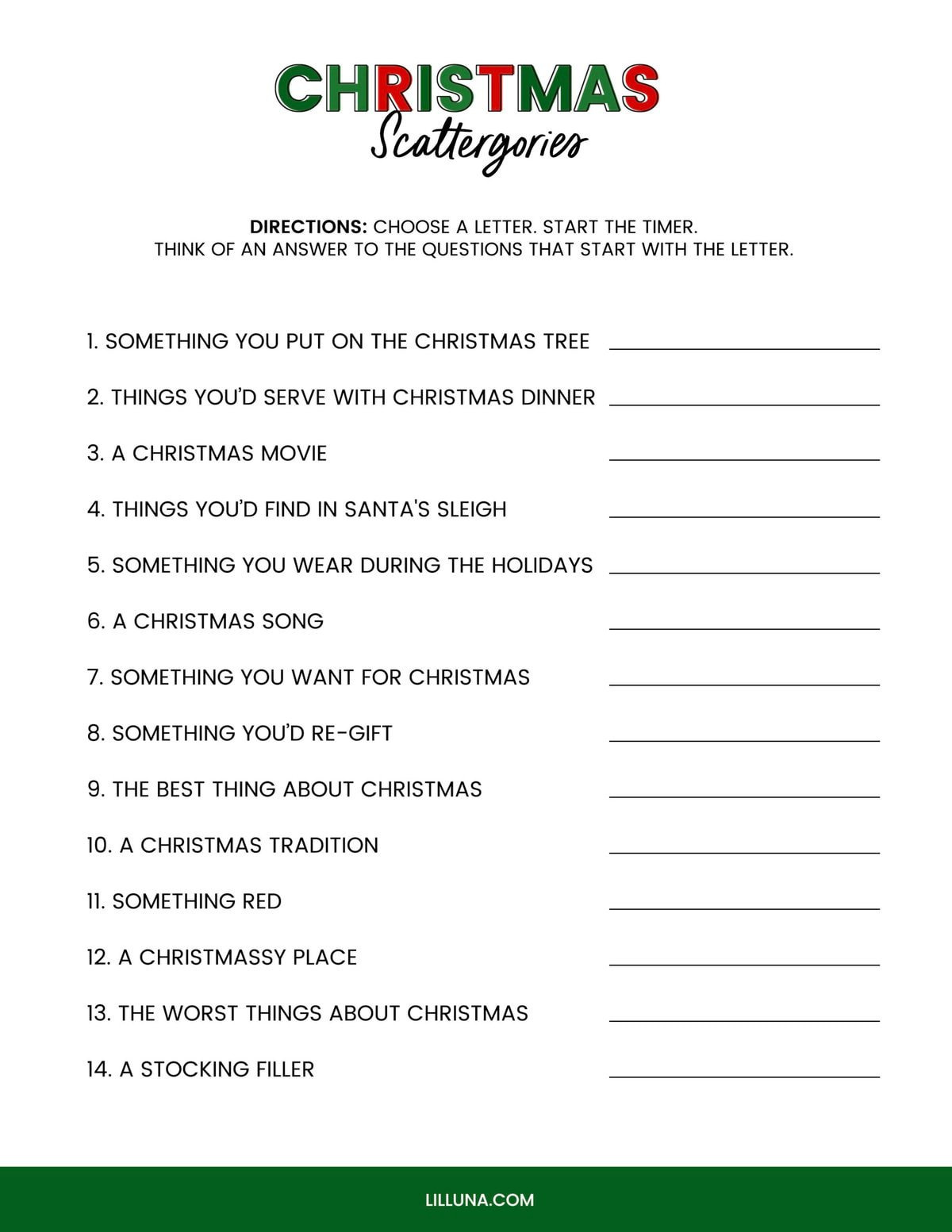 Free Printable Christmas Games {4 Freebies} | Lil&amp;#039; Luna with FREE Printable Christmas Games For Family