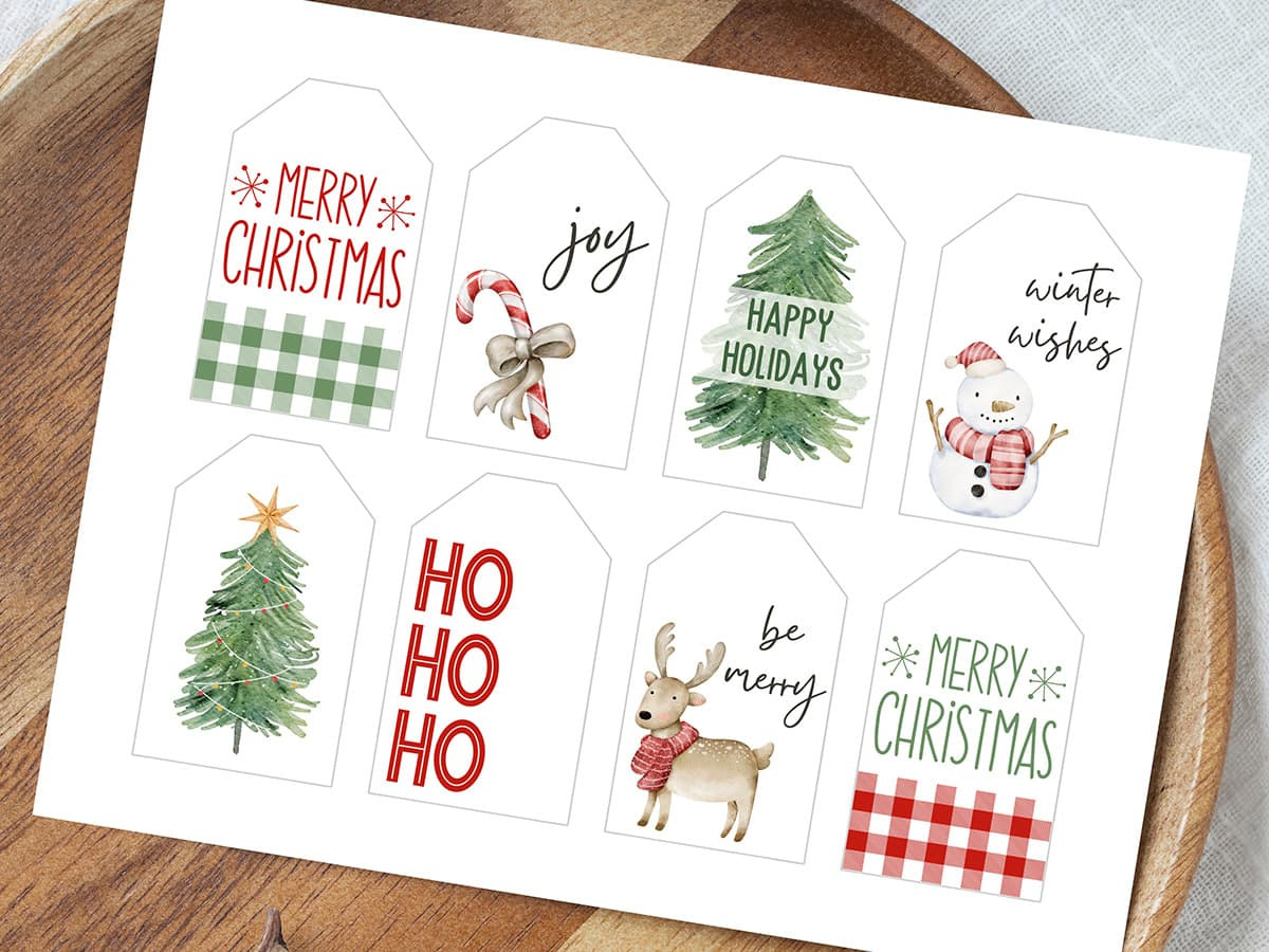 Free Printable Christmas Gift Tags For The Holidays - Aubree Originals for Free Printable Christmas Soap Tags