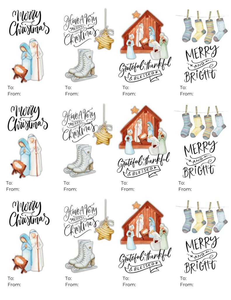 Free Printable Christmas Gift Tags | Healing Home intended for FREE Printable Christian Christmas Gift Tags
