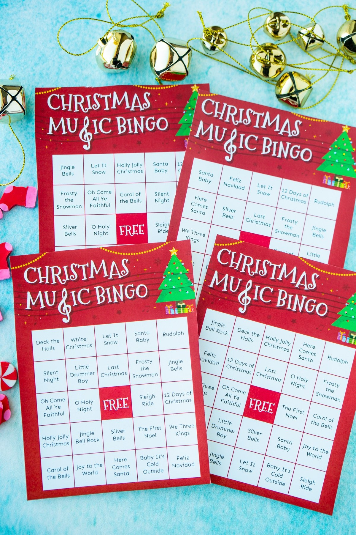 Free Printable Christmas Music Bingo Cards - Play Party Plan intended for FREE Printable Christmas Music Bingo Cards