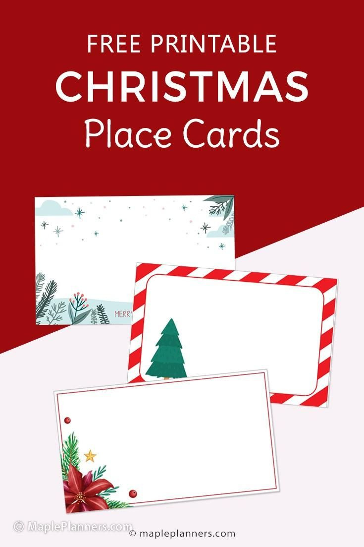 Free Printable Christmas Place Cards with Free Printable Christmas Place Card Templates