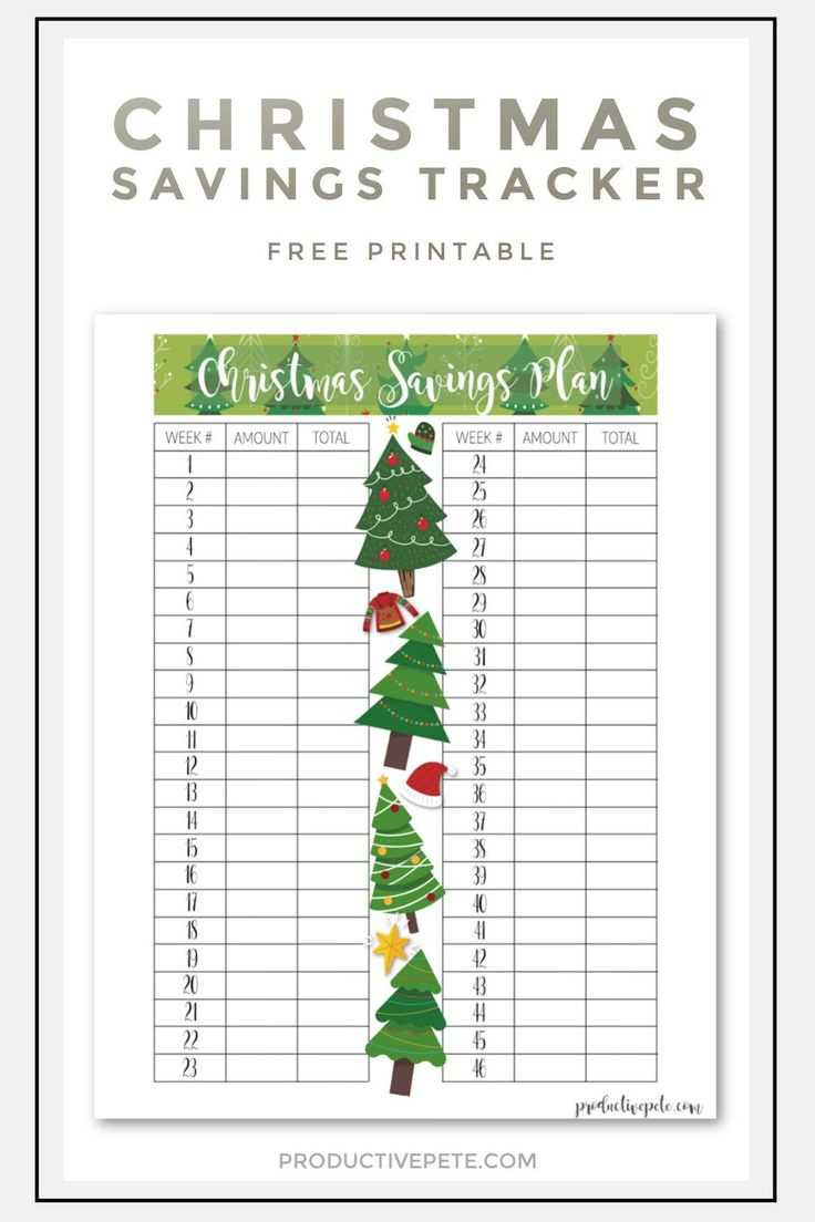 Free Printable Christmas Savings Tracker You Can Customize intended for Free Printable Christmas Savings Tracker