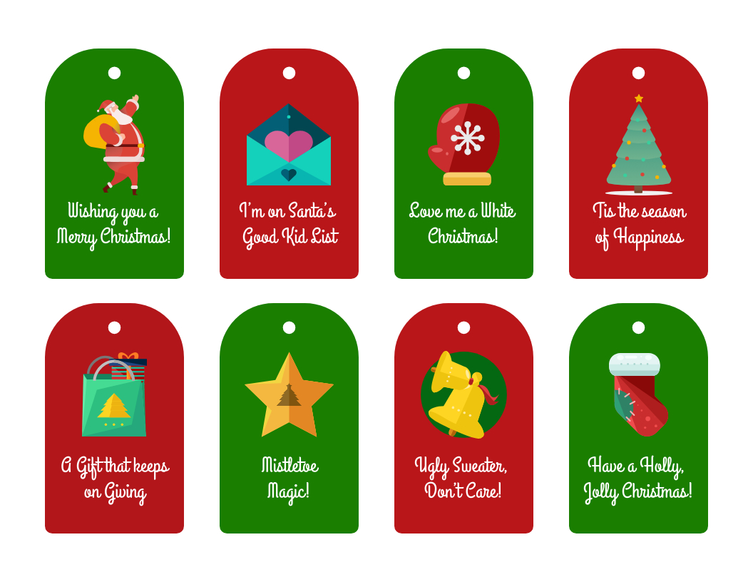 Free Printable Christmas Tags - Venngage with regard to FREE Printable Christmas Name Tags Template