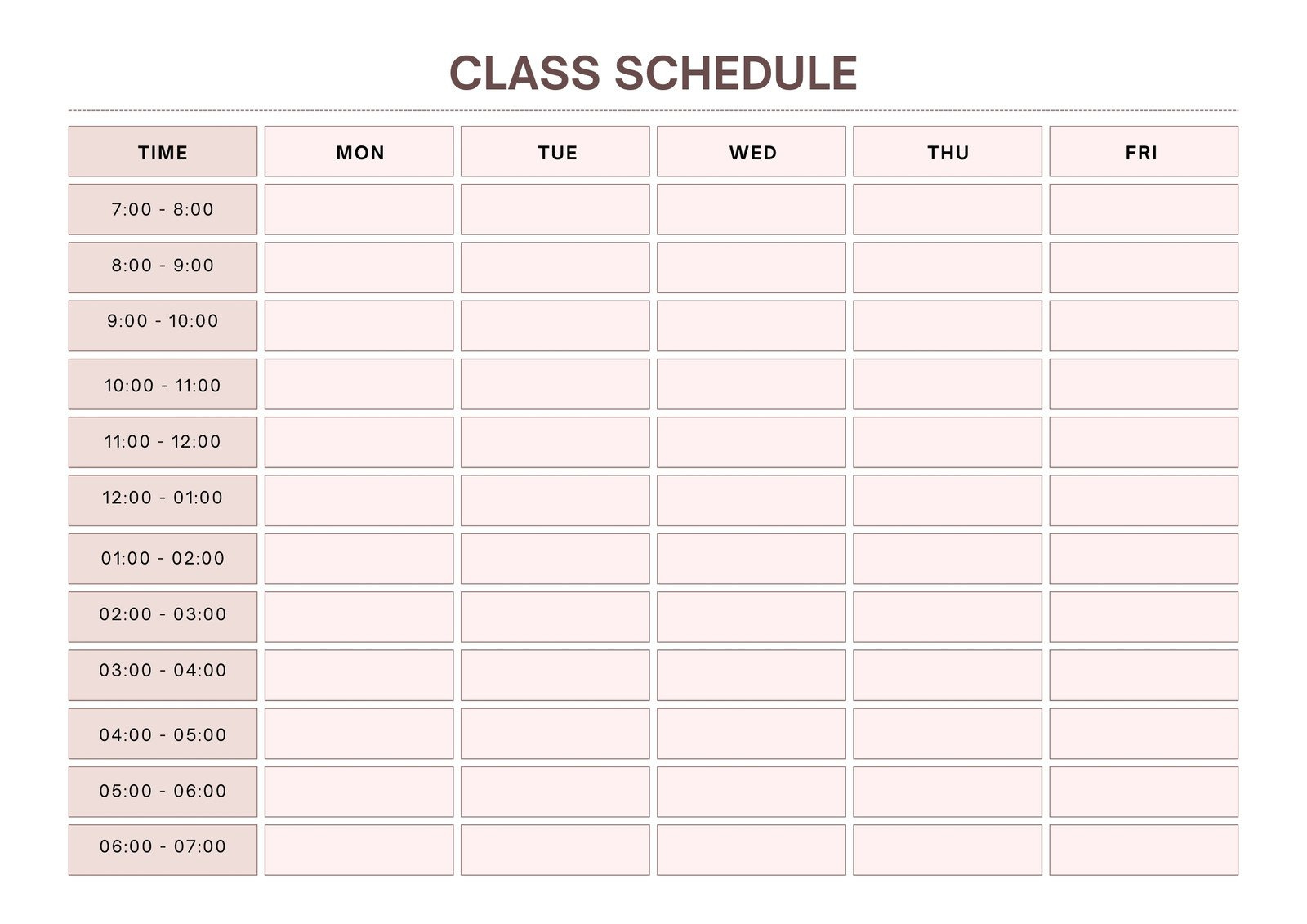 Free Printable Class Schedule Templates To Customize | Canva regarding Free Printable Class List Template For Teachers