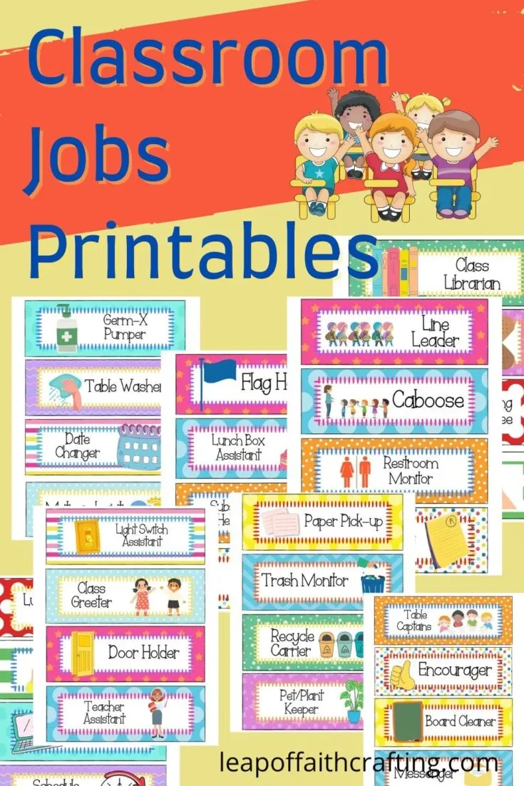 Free Printable Classroom Jobs Pdf To Use Now! - Leap Of Faith Crafting within Free Printable Classroom Job Application