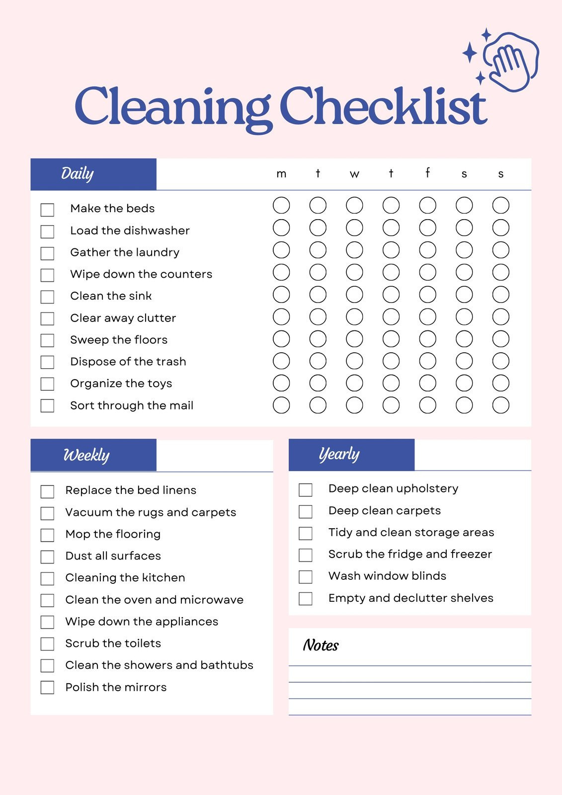 Free Printable Cleaning Checklist Templates | Canva pertaining to FREE Printable Cleaning Checklist Template
