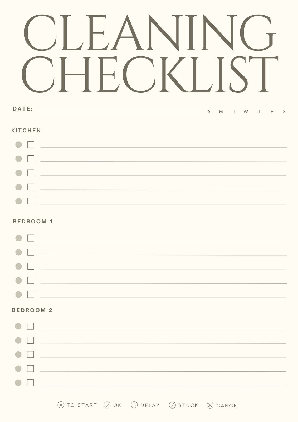 Free Printable Cleaning Checklist Templates | Canva with FREE Printable Cleaning Checklist Template