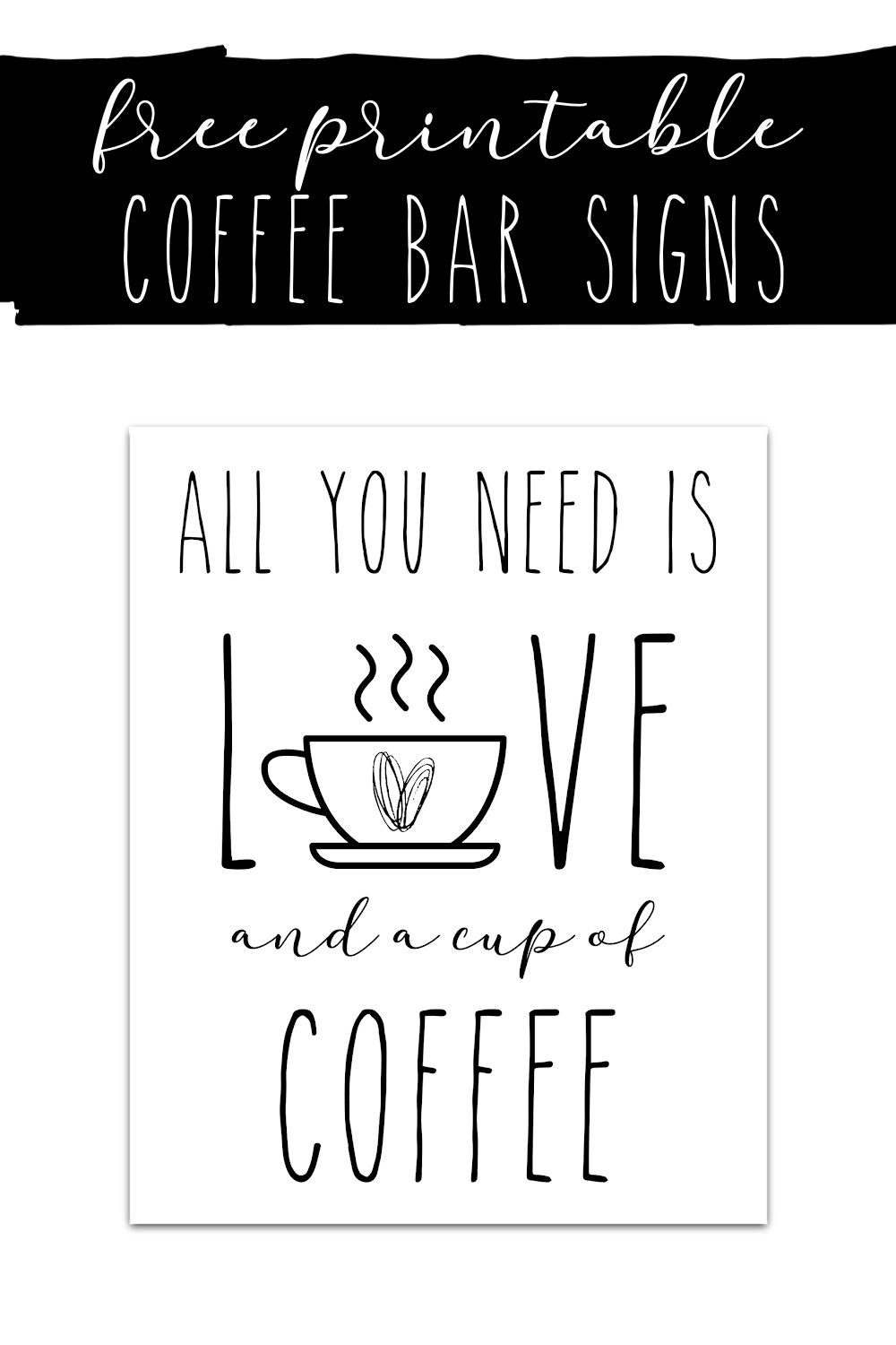 Free Printable Coffee Bar Signs - Extreme Couponing Mom pertaining to FREE Printable Coffee Bar Sign
