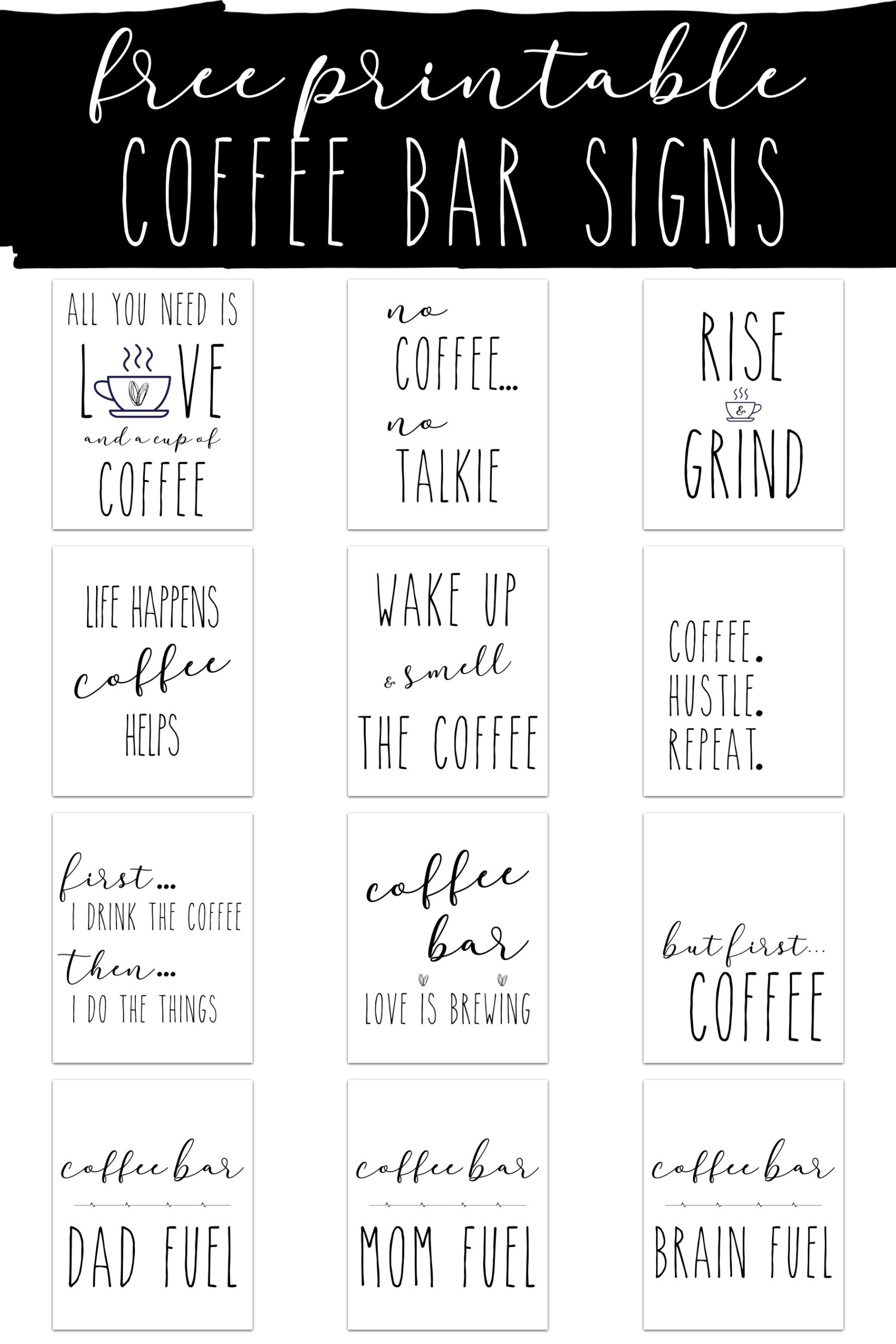 Free Printable Coffee Bar Signs - Extreme Couponing Mom pertaining to Free Printable Coffee Bar Signs