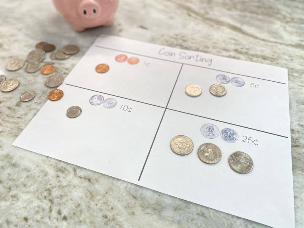 Free Printable Coin Sorting Mat: An Educational Preschool Activity with regard to FREE Printable Coin Sorting Mat