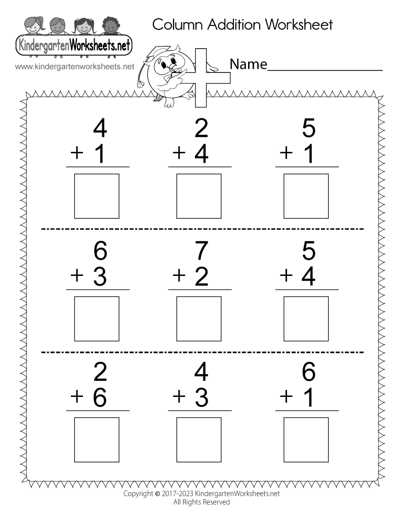 Free Printable Column Addition Worksheet pertaining to Free Printable Column Addition Worksheets