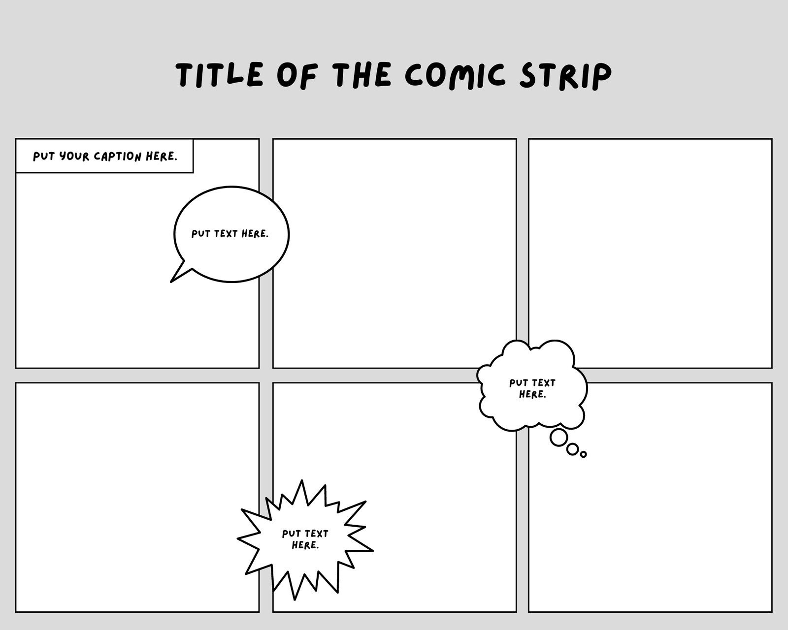 Free Printable Comic Strip Templates You Can Customize | Canva inside Free Printable Comic Book Template