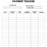 Free Printable Credit Card Payment Tracker with FREE Printable Credit Card Tracker