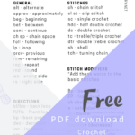 Free Printable Crochet Abbreviations Chart – The Snugglery with Free Printable Crochet Abbreviations Chart