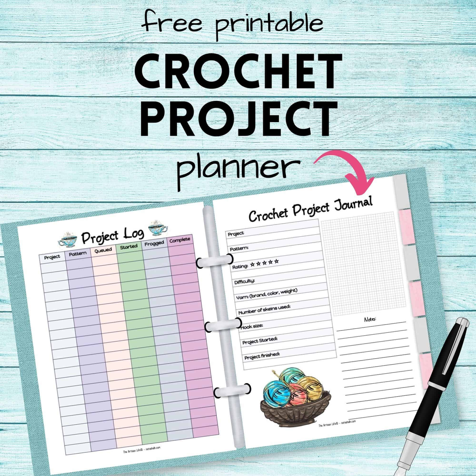 Free Printable Crochet Planner (To Finally Finish Your Projects On throughout Free Printable Crochet Project Planner