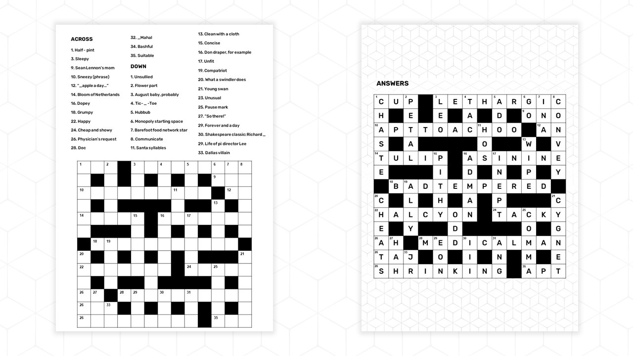 Free Printable Crossword Puzzle Template |Ppt &amp;amp; Google Slides regarding FREE Printable Crossword Puzzle Template