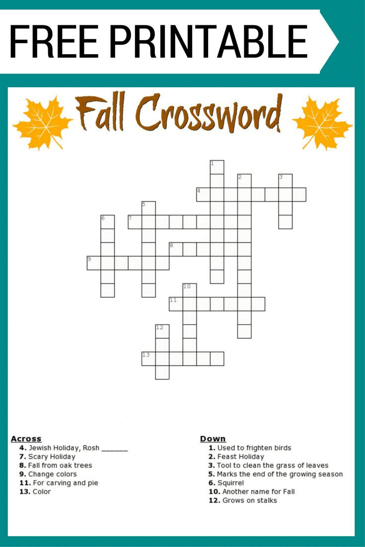 Free Printable Crossword Puzzles For Grade 6 with FREE Printable Crossword Puzzles For 6th Graders