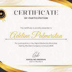 Free, Printable Custom Participation Certificate Templates | Canva regarding Free Printable Certificate Of Participation Template