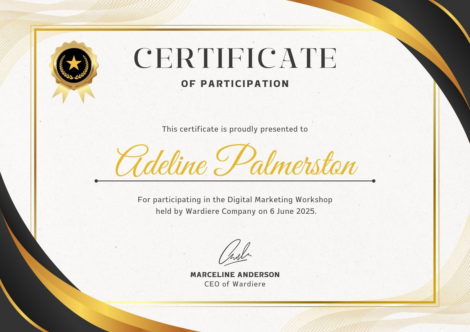 Free, Printable Custom Participation Certificate Templates | Canva throughout Free Printable Certificate Of Participation