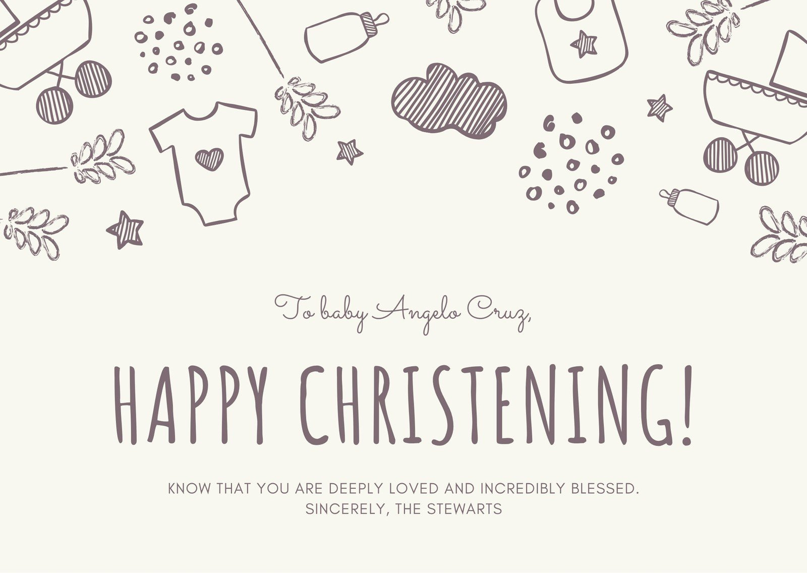 Free Printable, Customizable Baptism Card Templates | Canva within Free Printable Christening Greeting Cards