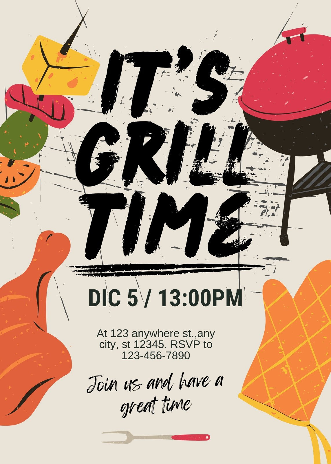 Free, Printable, Customizable Bbq Invitation Templates | Canva with Free Printable Cookout Invitation Template