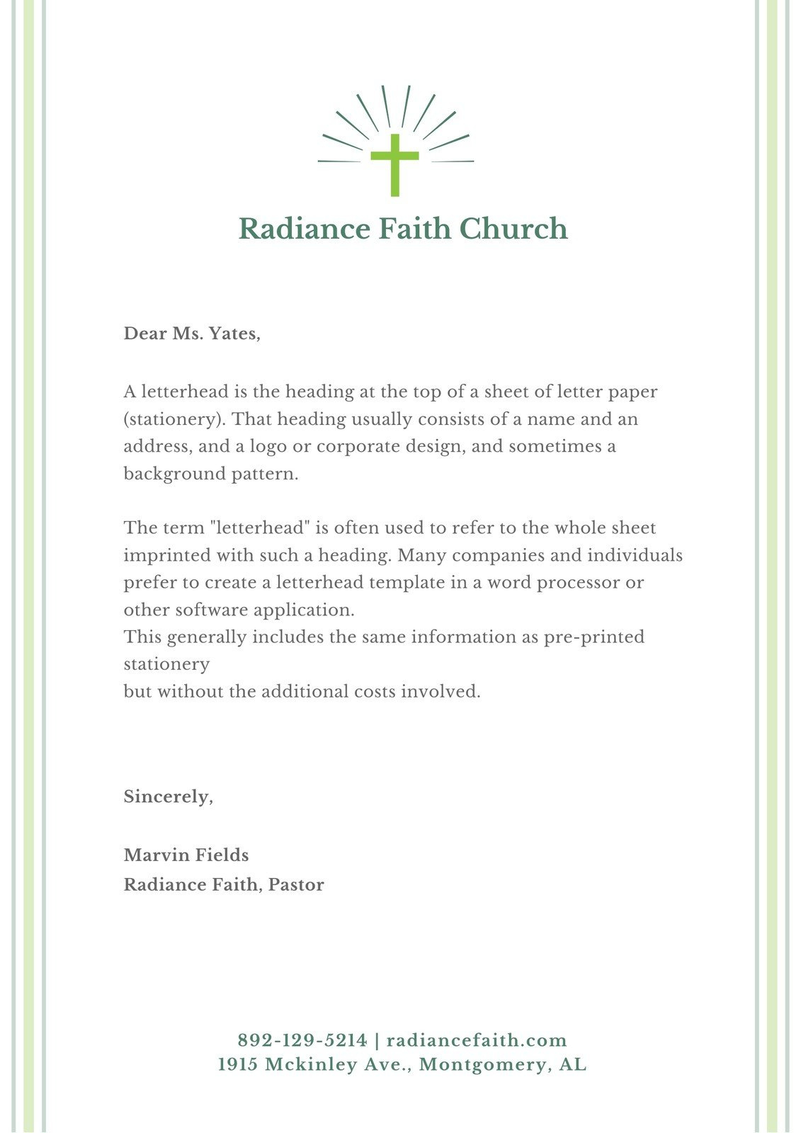 Free, Printable, Customizable Church Letterhead Templates | Canva regarding Free Printable Church Letterhead Templates