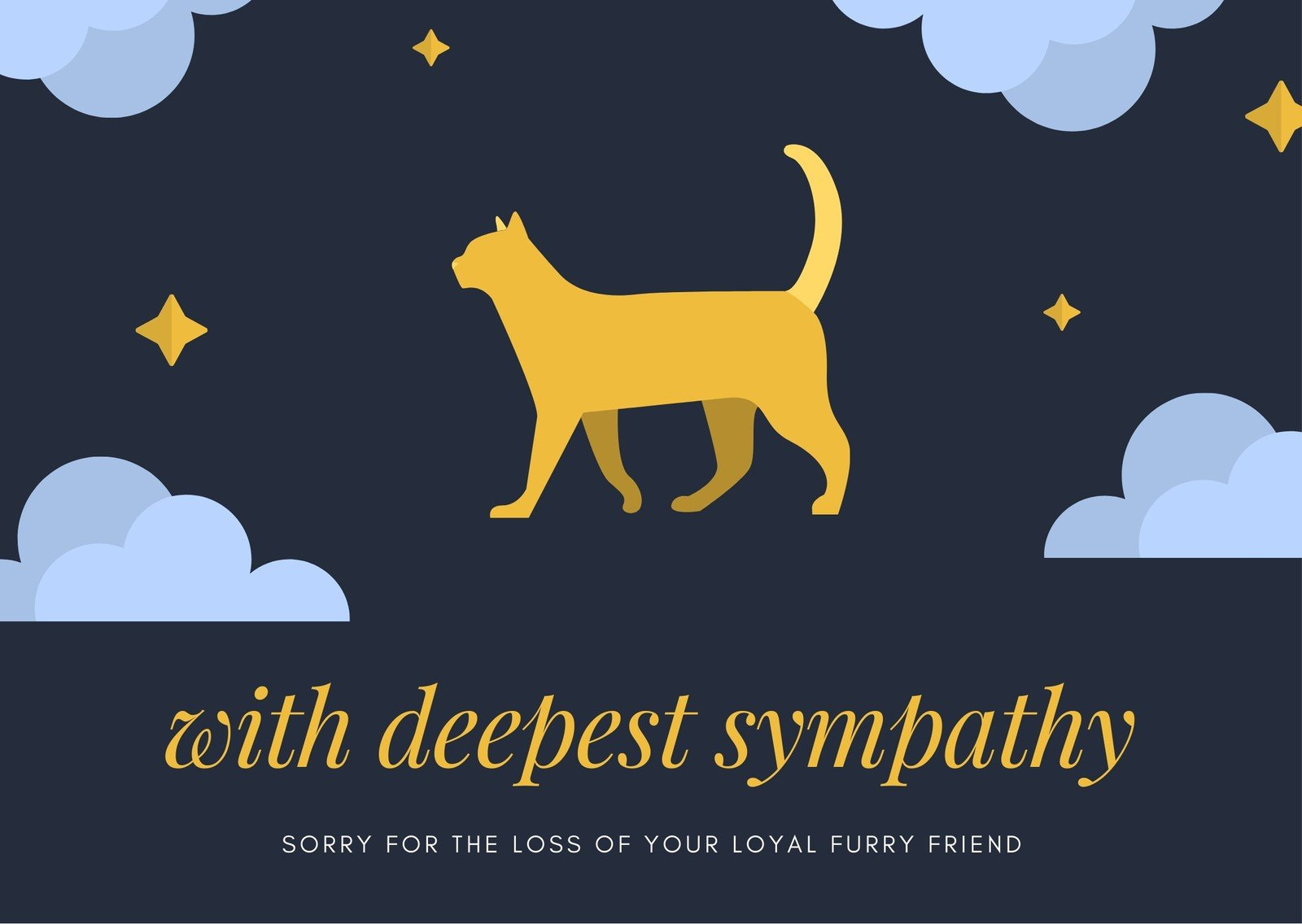 Free, Printable, Customizable Pet Sympathy Card Templates | Canva with Free Printable Cat Sympathy Cards