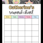 Free Printable, Customizable Reward Chart Poster Templates | Canva for Free Printable Classroom Reward Chart