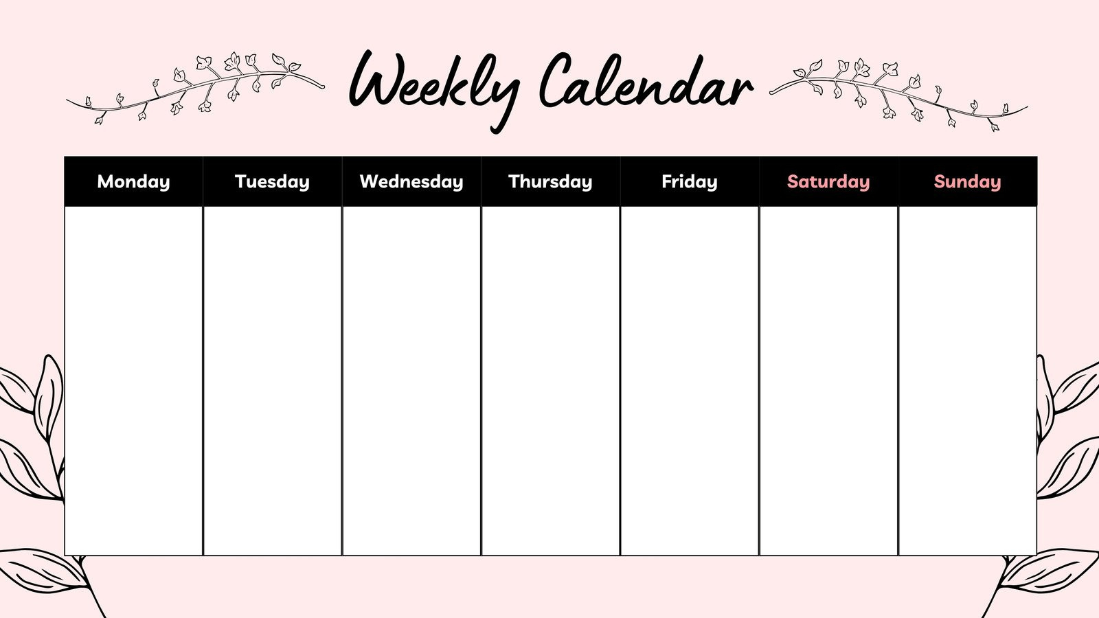 Free, Printable, Customizable Weekly Calendar Templates | Canva within FREE Printable Calendar Monday to Sunday