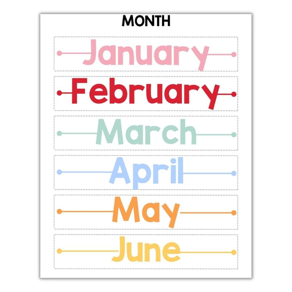 Free Printable Daily Calendar For Morning Circle Time! in FREE Printable Circle Time Calendar